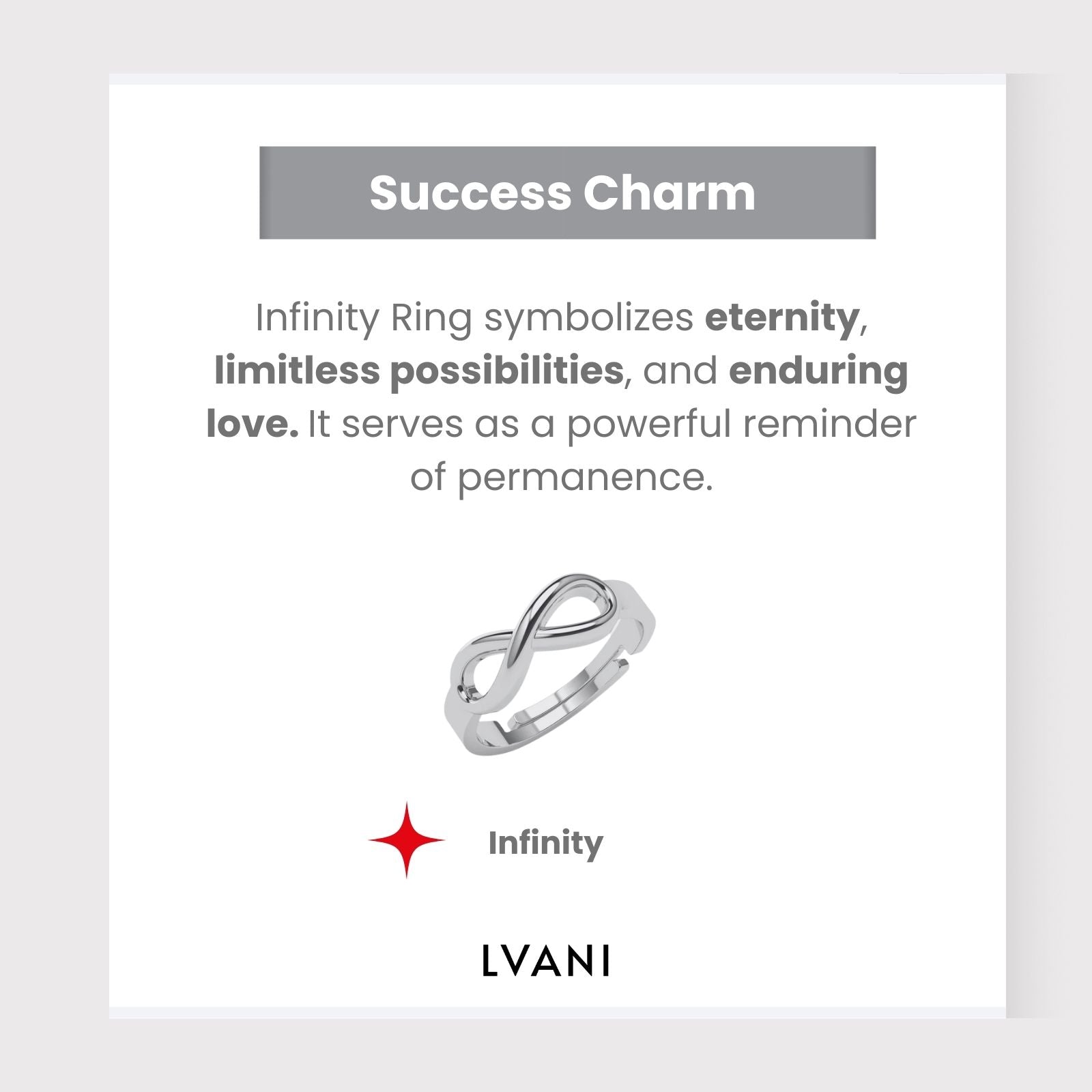 Infinity 925 Silver Charm