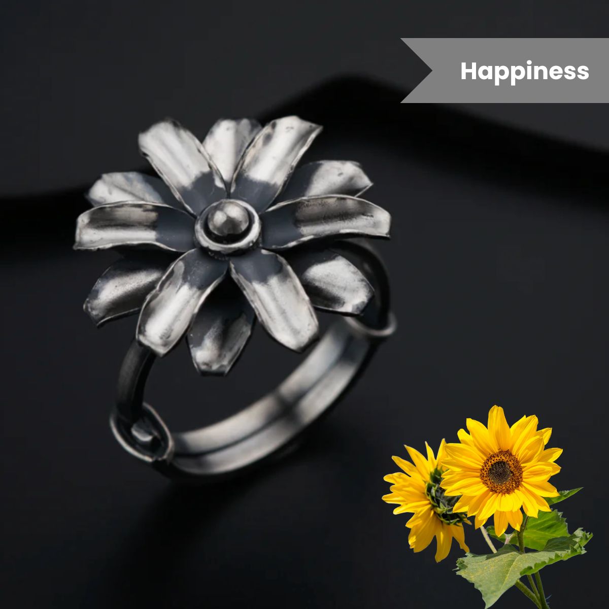 Sunflower 925 Silver Charm