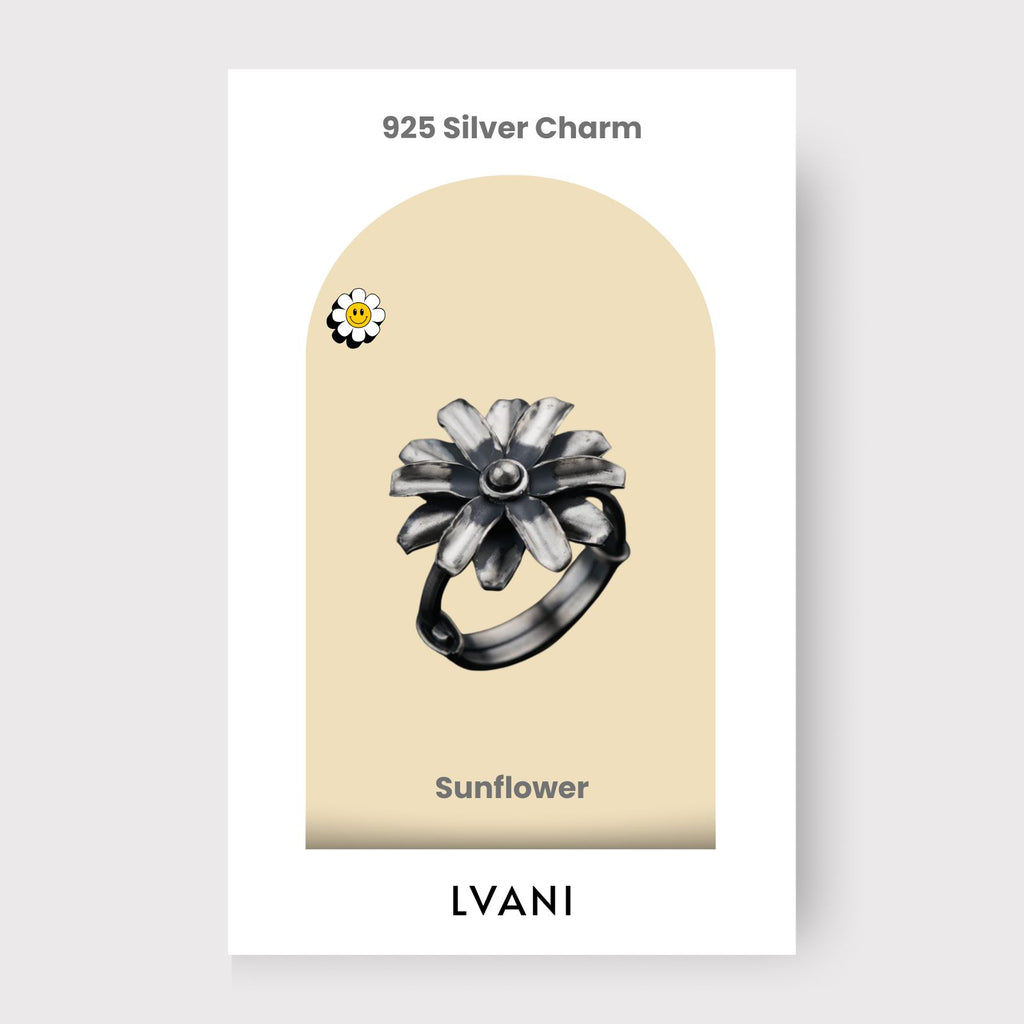 Sunflower 925 Silver Charm