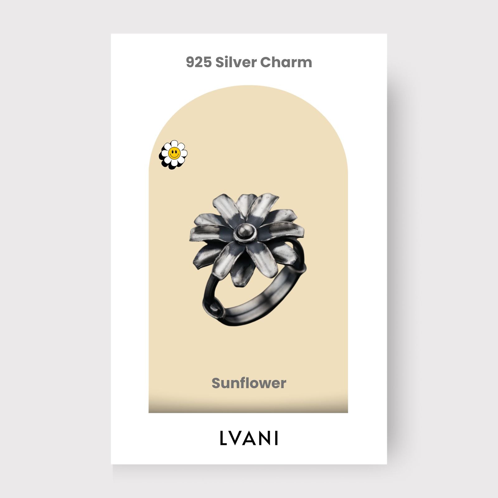 Sunflower 925 Silver Charm